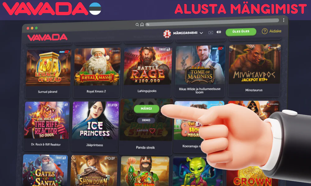 Kuidas alustada mängude mängimist Vavada veebilehel
