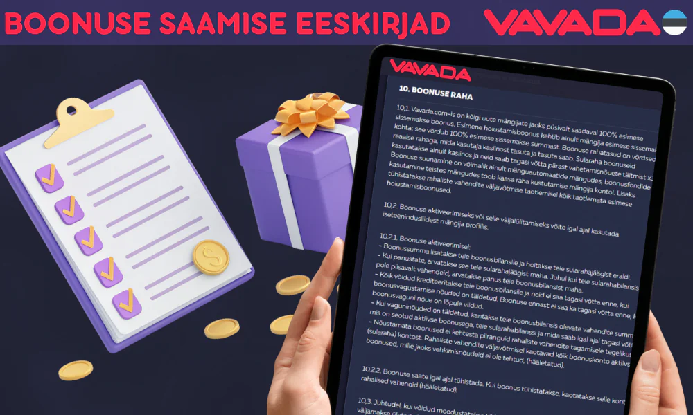 Tutvu kehtivate reeglitega Vavada boonuse saamiseks
