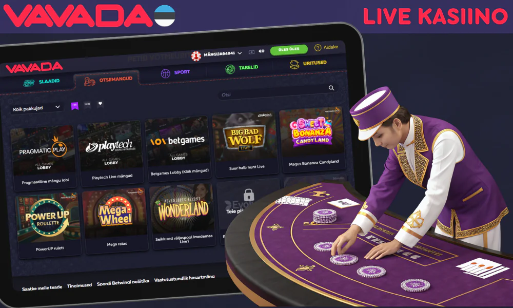 Dünaamilised mängud koos live-diileritega