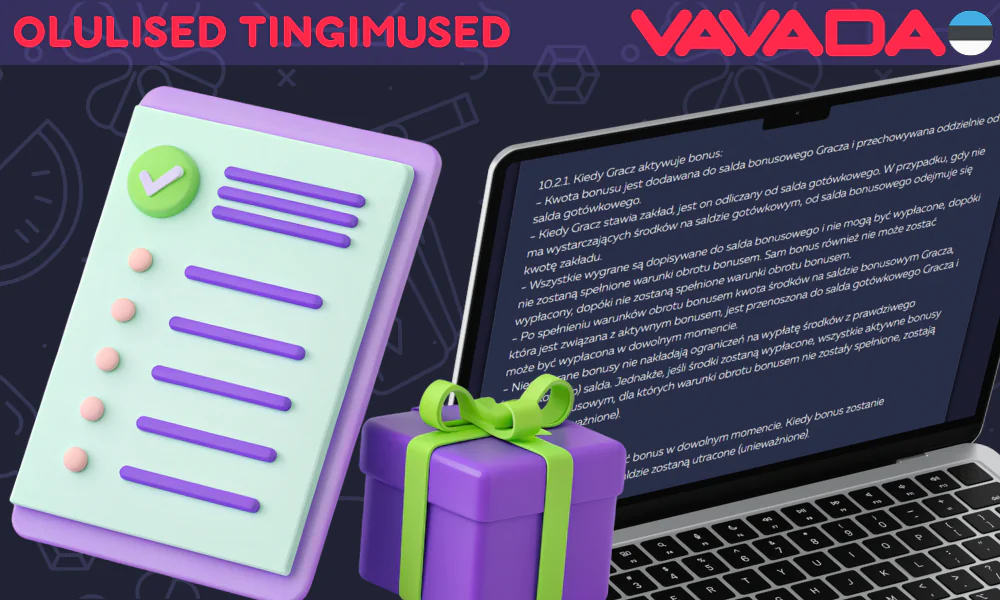 Vavada boonuse kasutamise oluliste tingimuste loetelu