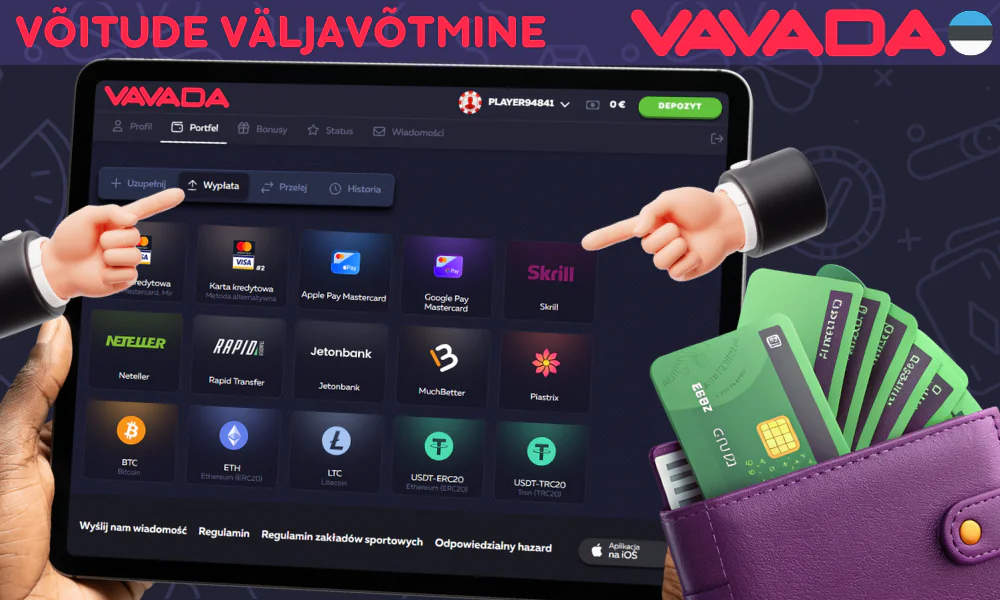 Samm-sammult, kuidas võidud Vavada's välja võtta